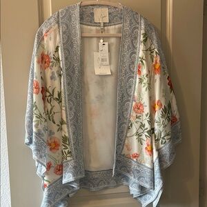 Joie Blue Paisley Kimono